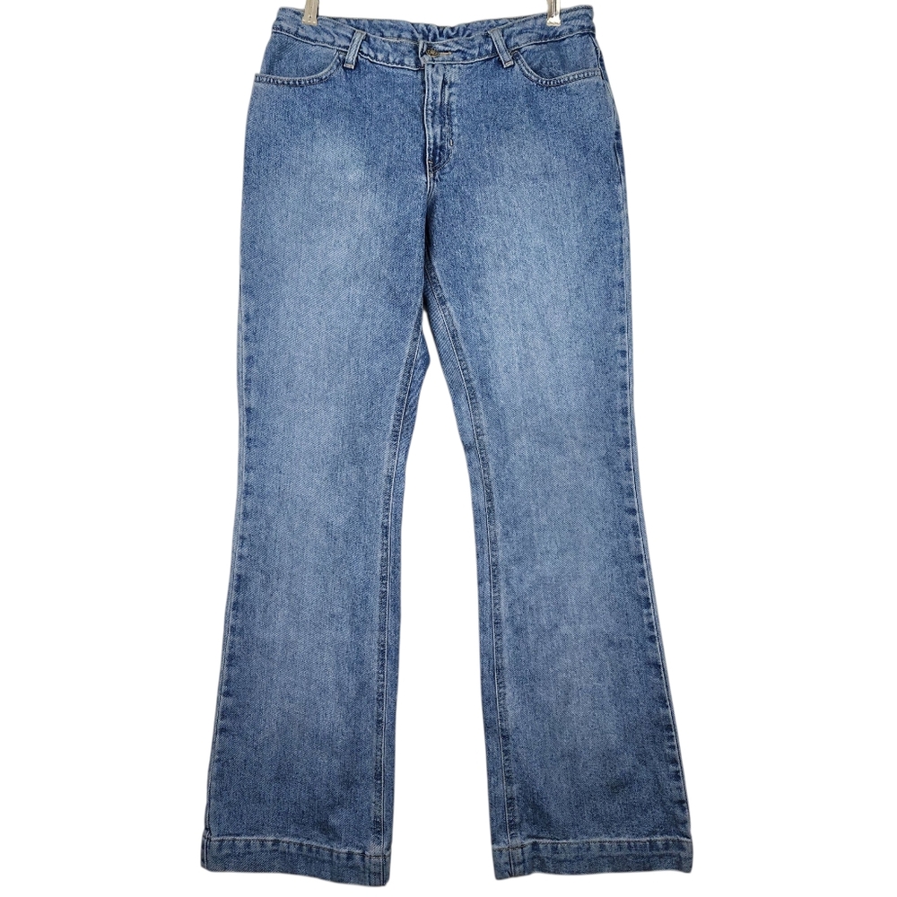 Boston Proper Women’s Size 14 Light Blue Mid Rise Straight Leg Stretch Jeans